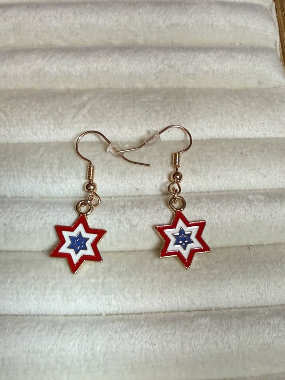 New Star-Spangled Style — Red, White & Blue Star Earrings